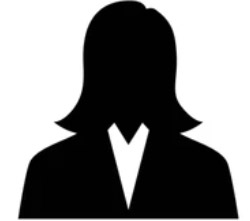 black and white silhouette of woman
